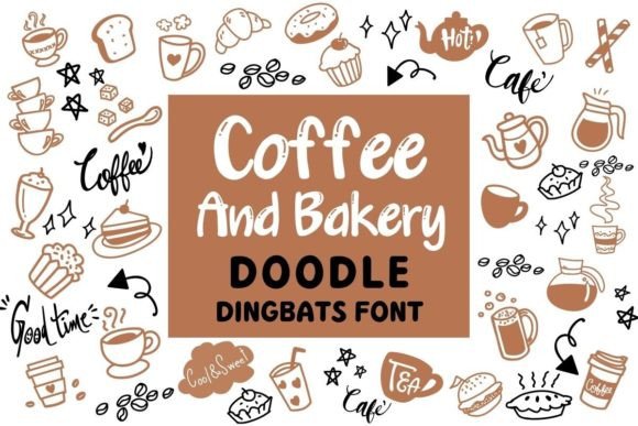 Coffee and Bakery: A Doodle Font for Charming Design Projects