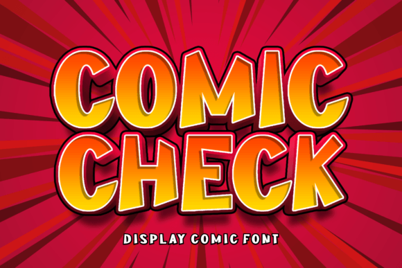 Comic Check: The Playful Display Font for Vibrant Designs