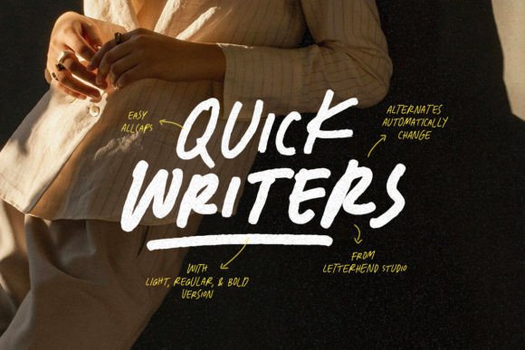 Quick Writers: The Handwritten Font for Authentic Design