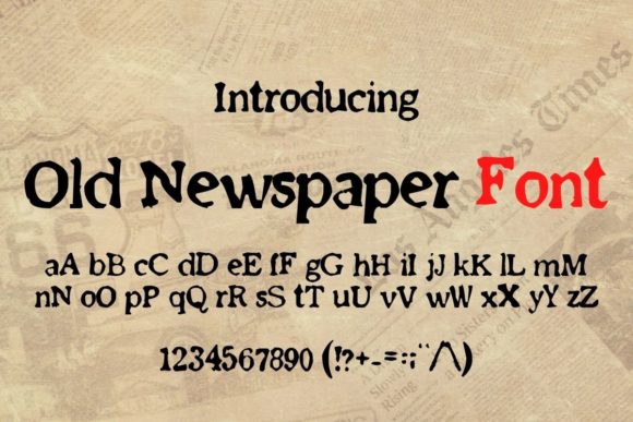 Why Old Newspaper is More Than Just a Distressed Typeface