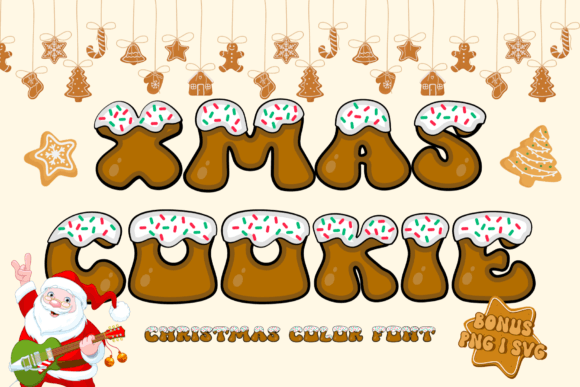 Xmas Cookie: A Playful Color Font for Festive Designs